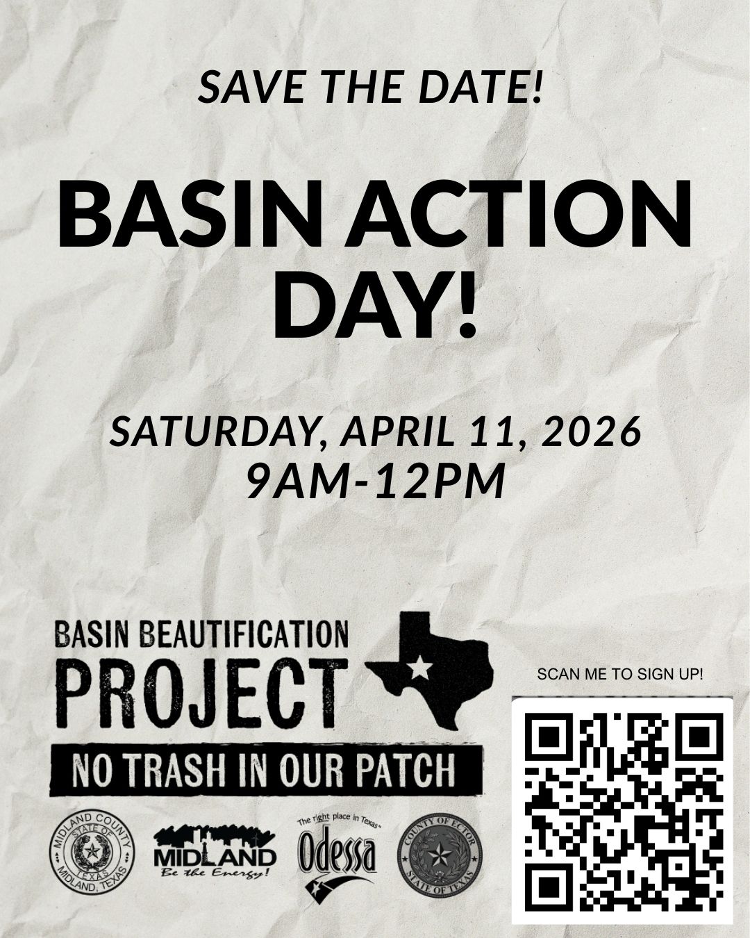 Save the Date: Basin Action Day, Saturday April 11, 2026, 9AM to 12PM